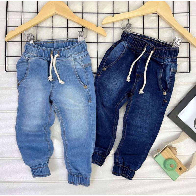 Calça Infantil Jeans Jogger Infantil Menino Bebê Masculina