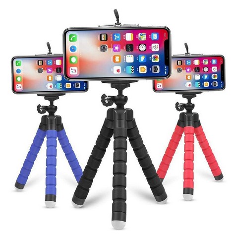 Mini Tripé HURTEL com Suporte para Telemóvel - Câmara Selfie