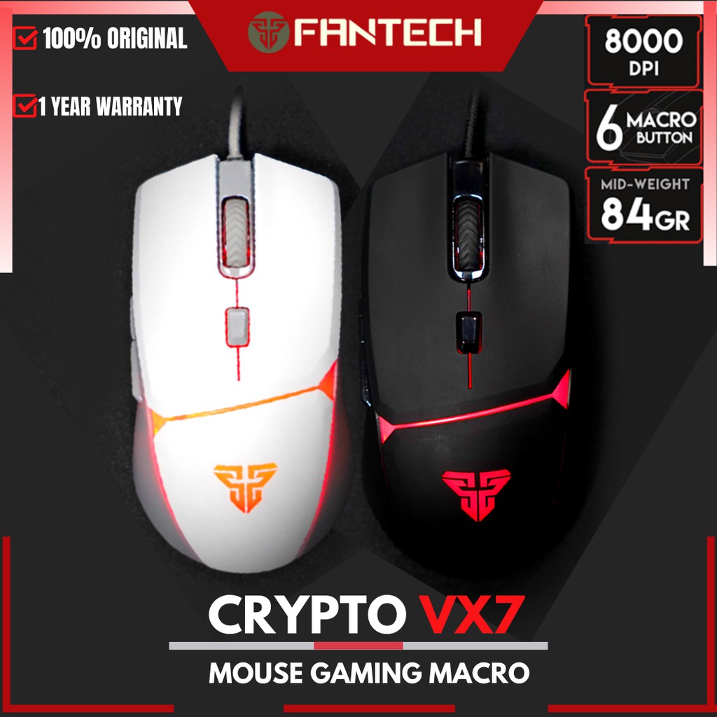 Fantech Crypto Vx7 Macro Gaming Mouse | Shopee Brasil