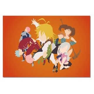 Placa Decorativa Quadro - Anime - Nanatsu No Taizai (h330)