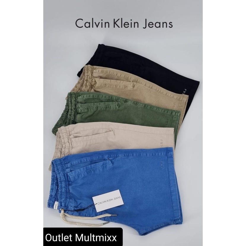 Bermuda Sarja Com Elástico Masculina Calvin Klein