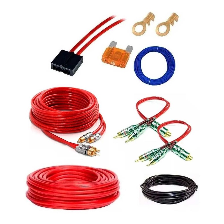 Kit Instalacao Modulos Som Automotivo 800 a 1200 wrms 100% Cobre