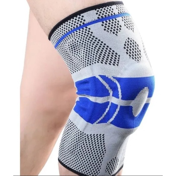 Joelheira De Compressão 3D Flexível Articulada Ortopedica Esportiva Silicone Estabiliza Patelar