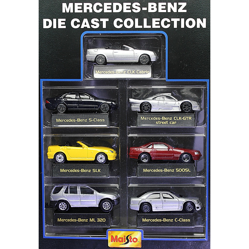 Maisto Mercedes Benz Car Collection Set Conjunto com 7 miniaturas 1/64 ...