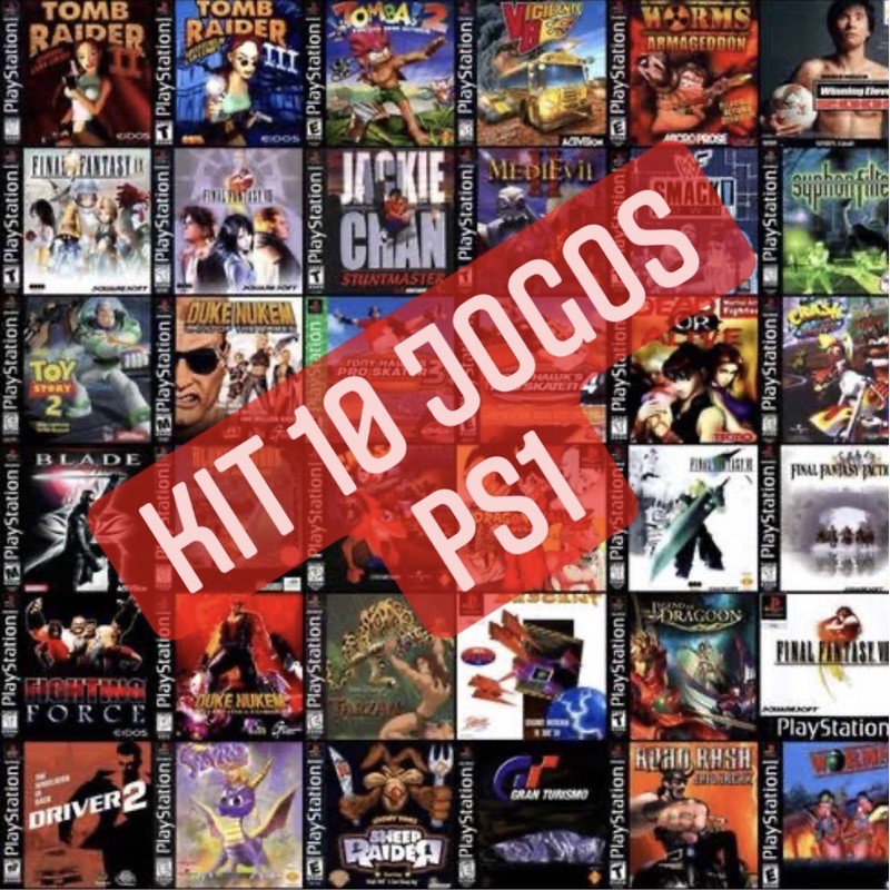 Kit 10 Jogos para PS1 - Desbloqueado