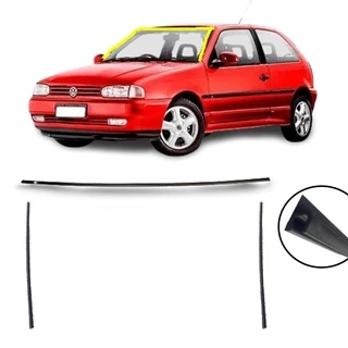 KIT Borracha Parabrisa Superior e Lateral Gol Parati Saveiro G2 Bola 1996 1997 1998 1999 2000 2001 2002 Perfil h