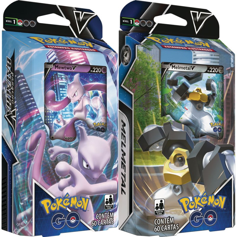 Pokemon - Go Deck Batalha V Mewtwo Ou Melmetal –