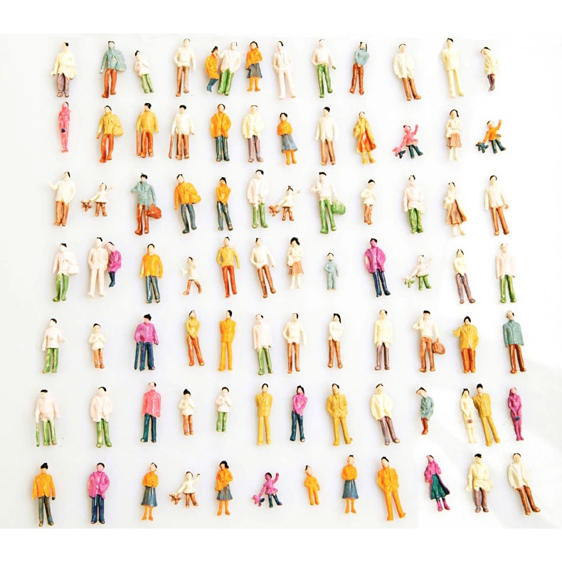 50 Miniaturas Pessoas - 1,8cm Altura - escala 1:100 - Maquetes ...