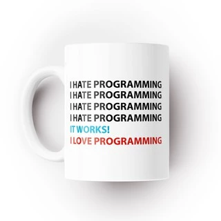 Caneca I Hate Programming