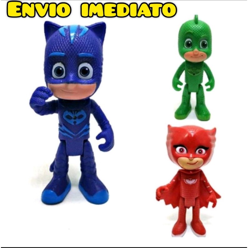 Bonecos Heróis Pj Masks Lagartixo Menino Gato e Corujita 15cm ...