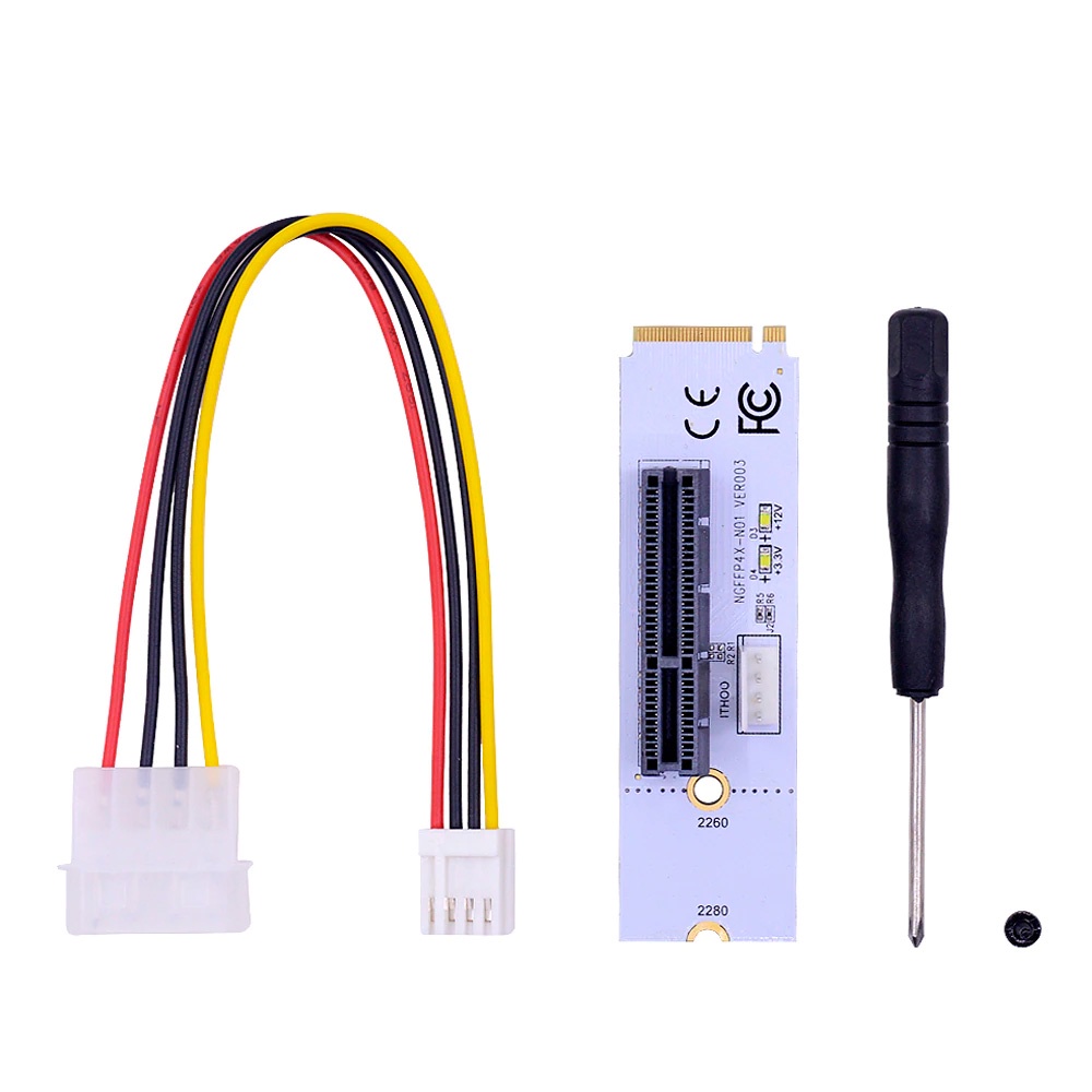 Adaptador ngff M.2 para PCI-E 4x Riser com LED indicador mineração criptomoedas minerador rig