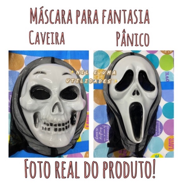 Kit 3 pçs Fantasia Pânico (Capa, Máscara e Foice) Halloween