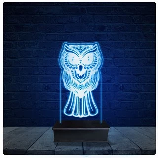 Luminária Led Acrilico Abajur - Coruja 15