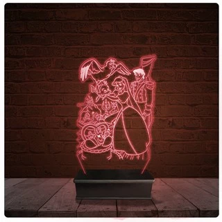 Abajur Luminária Acrílico Led - Ariel Pequena Sereia