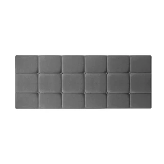 Cabeceira Painel Estofada Casal 140 cm Dobrável Cama box Padrão Calipha Cinza Suede