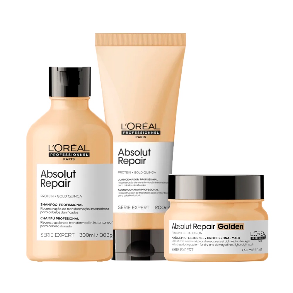 Kit Loreal Professionnel Absolut Repair Gold Quinoa Shampoo 300ml