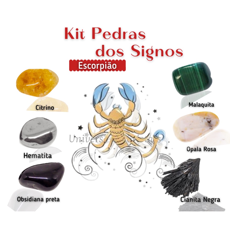 Pedra do Signo de Escorpião - Pedras naturais do Zodiáco | Shopee Brasil