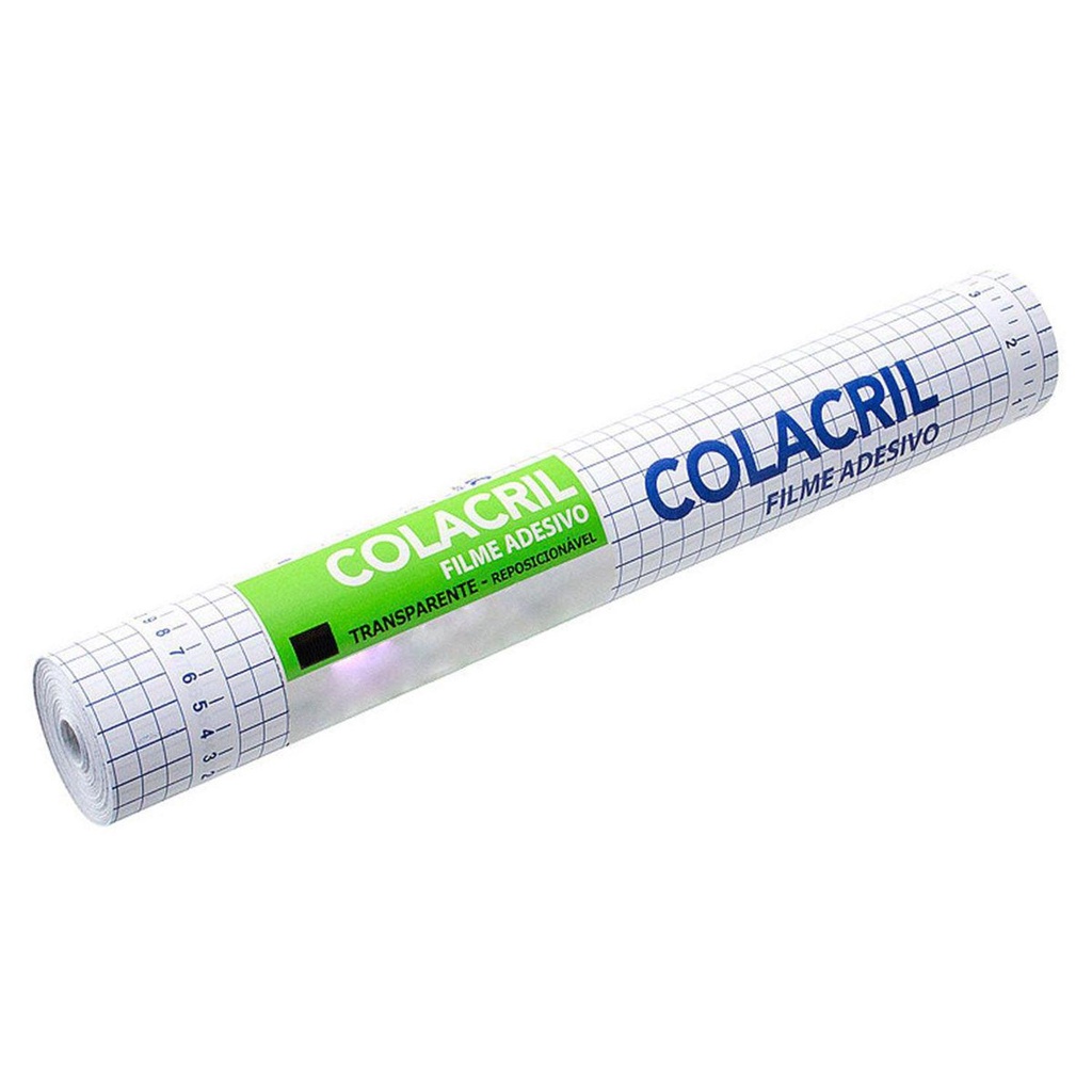 Papel Filme Adesivo, 45 cm x 25 m 40 Micras Colacril - Transparente ...