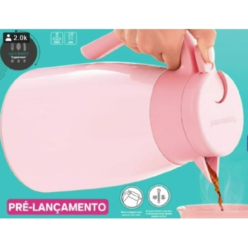 Garrafa Térmica de Café Tupperware Easy Tupper 1 litro Rosa - Comprar  Tupperware Online? Wareshop - Loja Mundo Tupperware