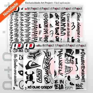 1 Cartela de Adesivos Recorte - Moto Carro Bike Caminhão em Oferta na Shopee