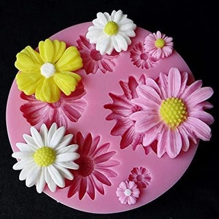Molde De Silicone Flor Margarida Para Confeitaria E Biscuit