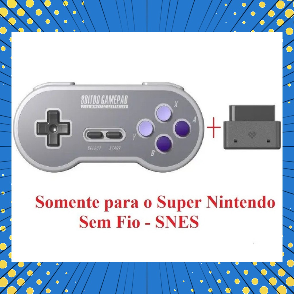 Controle Sem Fio para Super Nintendo - Sem Fio 8bitdo Sn30 Gamepad Snes ...