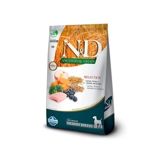 Ração N&D Ancestral Selection Caes Adultos Medio - 15Kg
