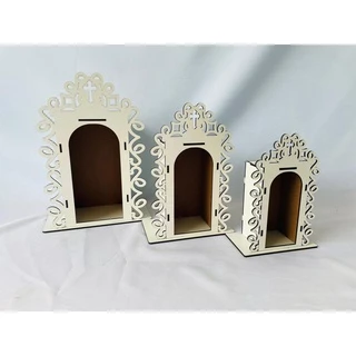 Capelinha Oratório em MDF 3mm branco.