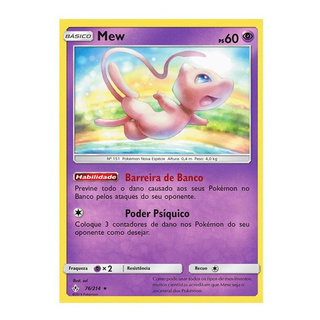 Carta Pokémon Mítico Mew Shiny Full Art Celebrações