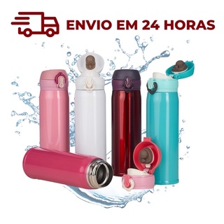 Garrafa Térmica Inox 400ml Água e Café Squeeze Quente E Frio CBH5865