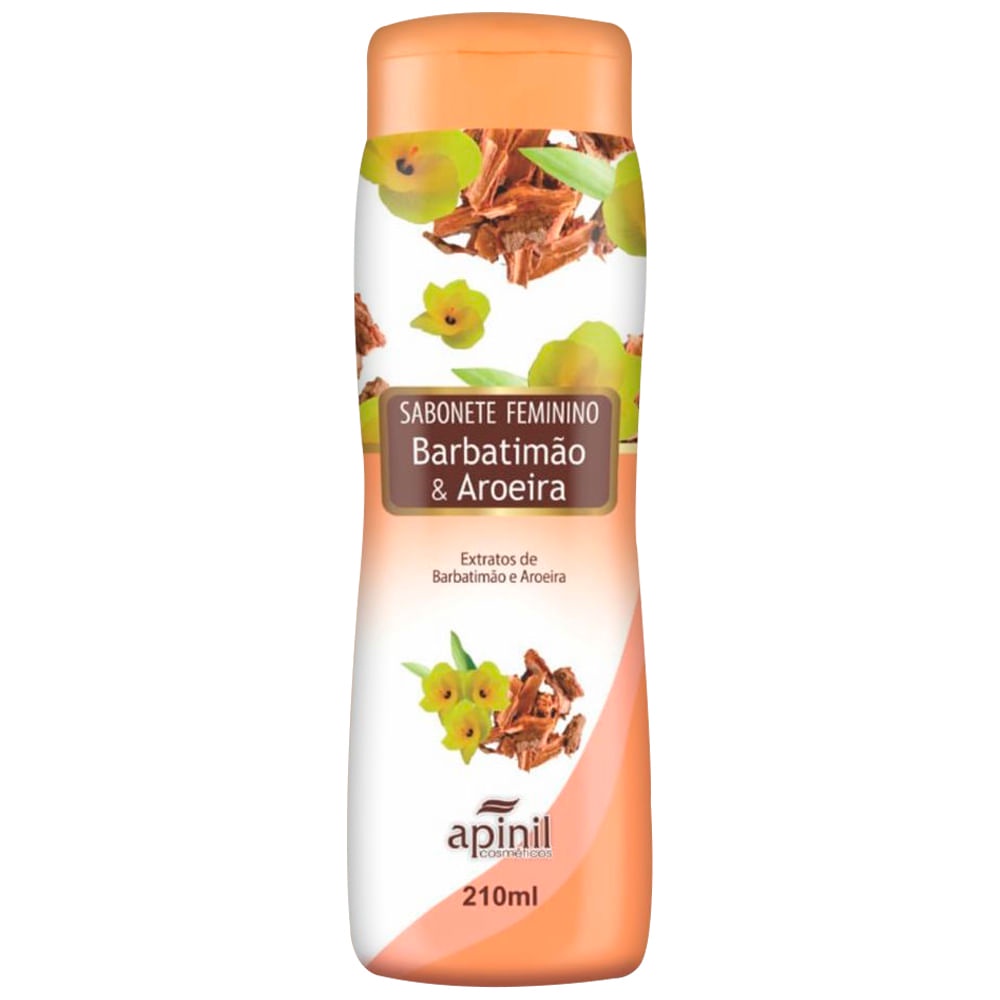 Sabonete Intimo Liquido Feminino Apinil Barbatimão e Aroeira pH Neutro ...