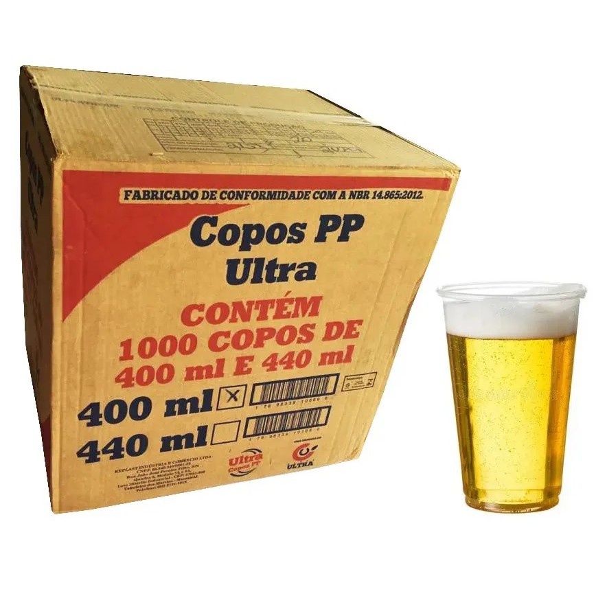 Kit Pote Con Tapa Plástico Descartable 500 Ml X 25 Copobras