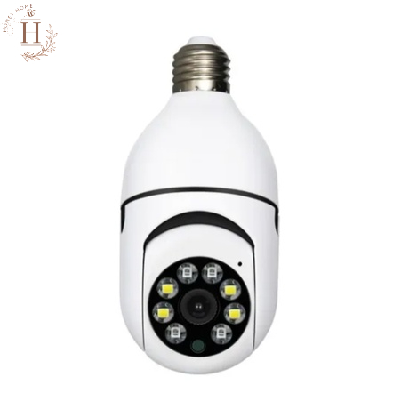 HD 1080P 360 ° lâmpada inteligente Rotação Auto Tracking Câmera Panorâmica Wireless Wifi PTZ Câmera IP Segurança Domésticelular, pc ...PRONTO PARA ENTREGA