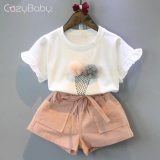 2 Pcs Bebê Roupas De Menina Definir Menina Traje Camisas Do Bebê Shorts Set Roupa Dos Miúdos Do Bebê Conjunto De Moda Menina