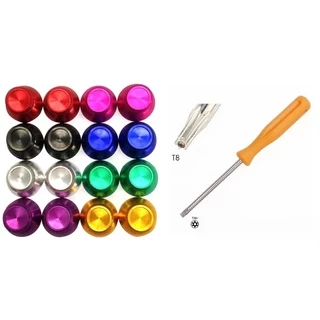 Colorido Par de Botão do Analógico de Alumínio Para Controle Xbox One Elite Fat X Slim + Chave Tork T8