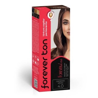 Tinta de Cabelo Forever Ton 4.0 Castanho Médio