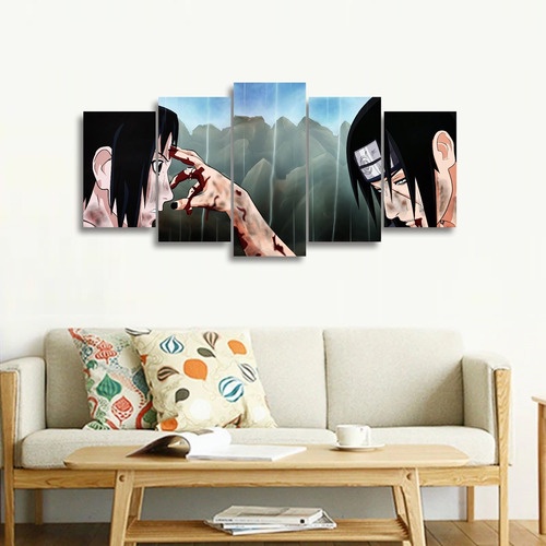 Quadro Su Tela Naruto Con Sasuke E Itachi – Stampa Artistica 40x30 Cm, Made In Germany, Decorazione Murale Anime Per Camera E Soggiorno