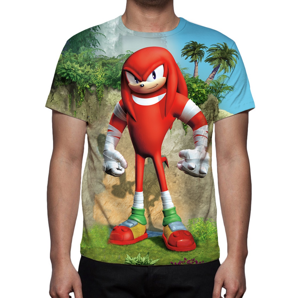 Sonic Knuckles The Echidna Kids Macacão Cosplay Fantasia Carnaval