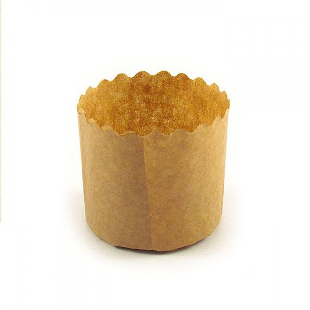 Forma para Panetone liso kraft - Forma forneavel 100g. 100un