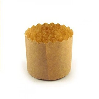 Forma para Panetone liso kraft - Forma forneavel 100g. 100un