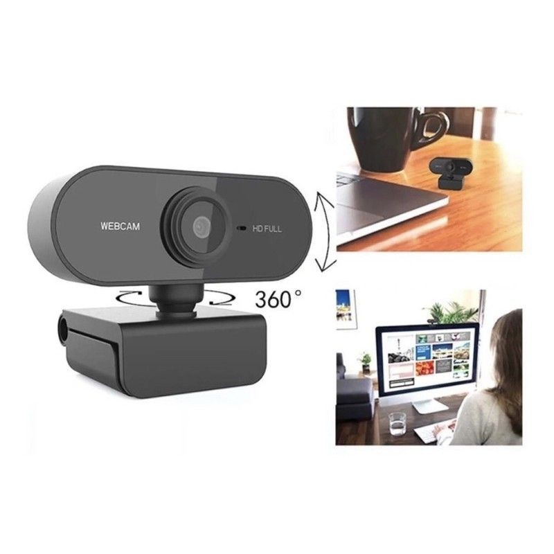 Webcam Full Hd Com Microfone Integrado Visão 360° SU