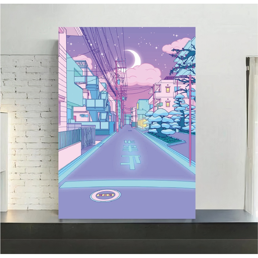 Quadro de mdf poster sem moldura Anime, Mangá, Paisagem