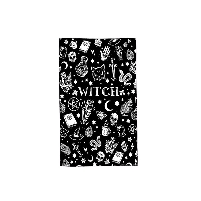 Toalha de rosto pequena personalizada gótica Witch