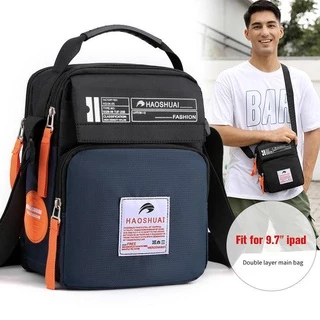 Homens Bolsa De Ombro Pequeno Nylon Balck Viagem Telefone Unisex Vários Bolsos Sacos Do Mensageiro Carta Crossbody Bag Nova
