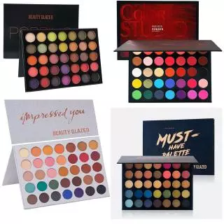 Paleta de Sombra de Olhos Beauty Glazed com 35 Cores Mate/Nude/Foscas/Cintilantes para Maquiagem
