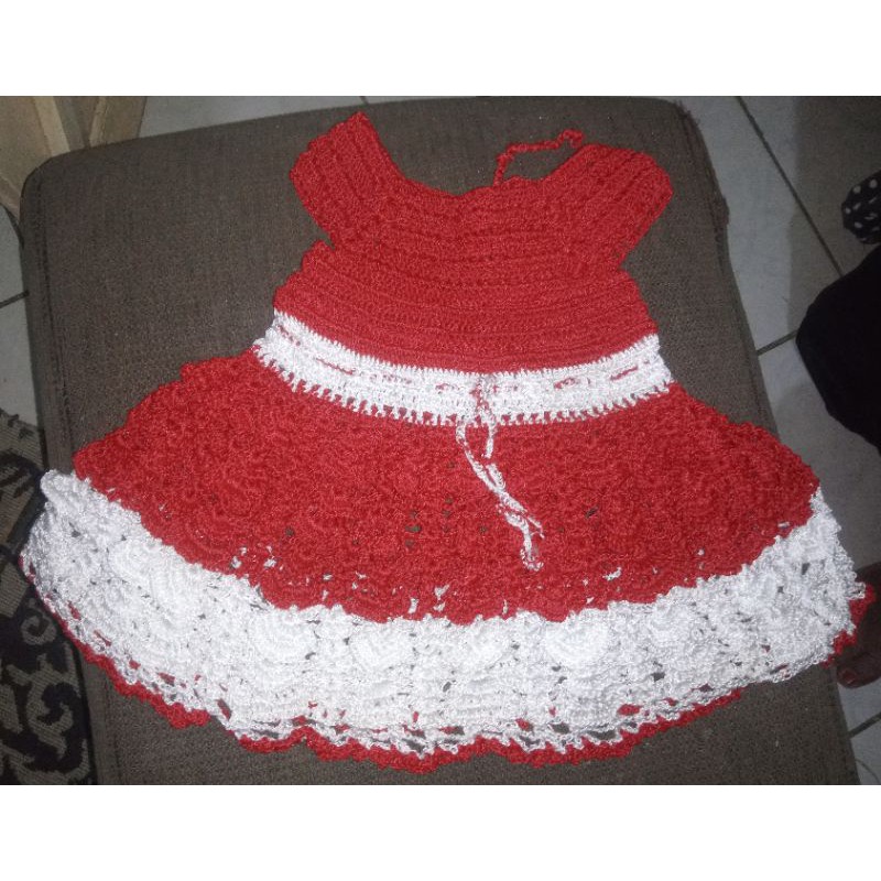 Vestido de croche hot sale de alça infantil