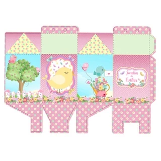 10 Caixas Milk Personalizada - Tema Jardim Encantado - Lembrancinha Infantil - Mesversario