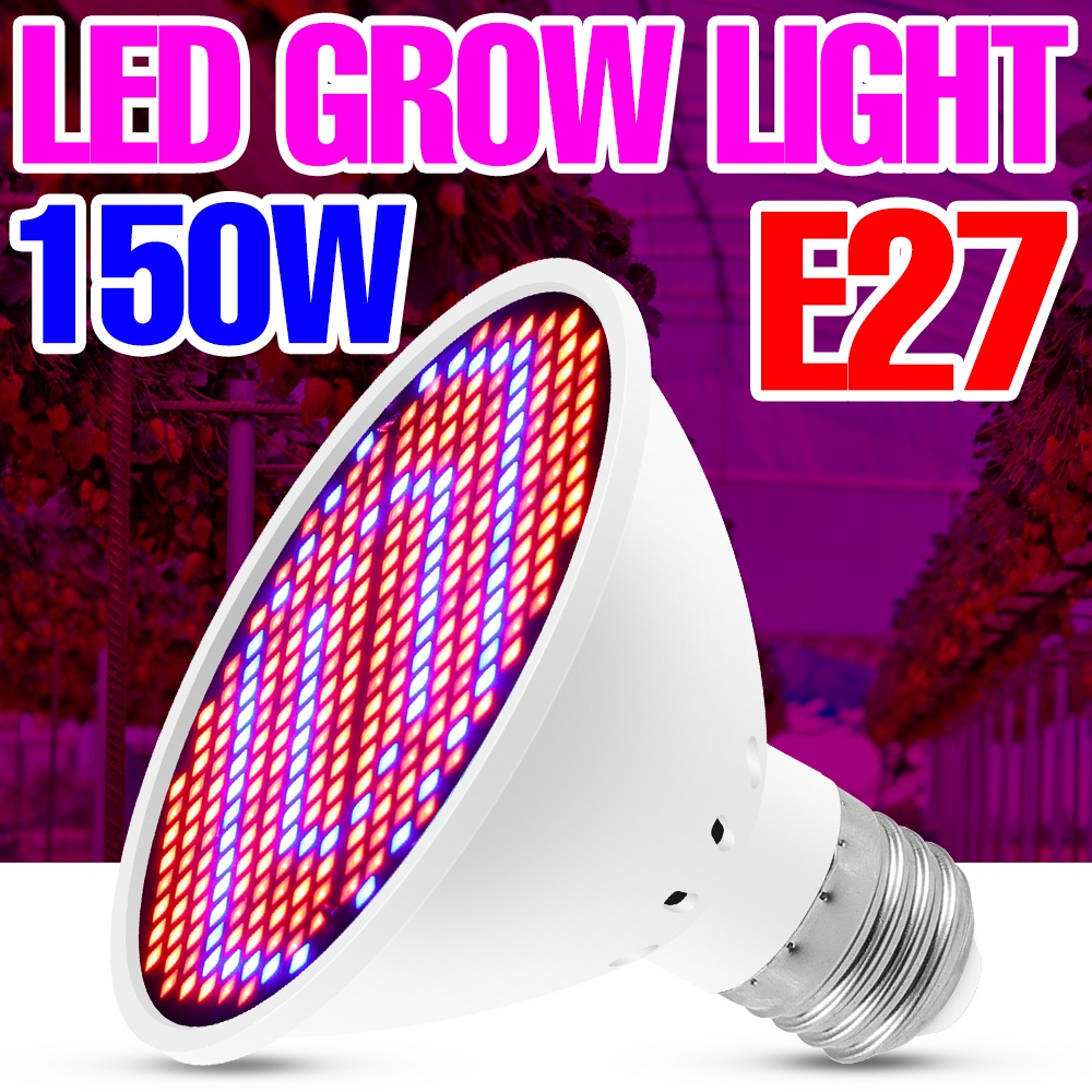 Phyto Lâmpada LED Grow Light Completa Espectro Planta Do Crescimento E27 Estufa Mudas De Interior Uv Para Sementes De Flores Cultivada