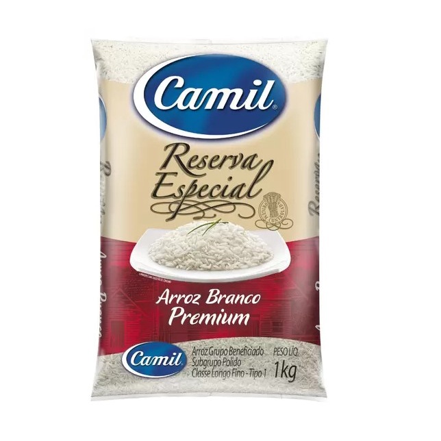 Arroz Branco Reserva Especial Tipo 1 Camil 1kg | Shopee Brasil