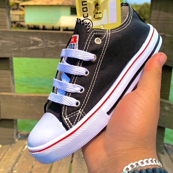 Tênis All Star Preto de Lona Infantil, Calçado Infantil para Meninas All  Star Usado 87003348